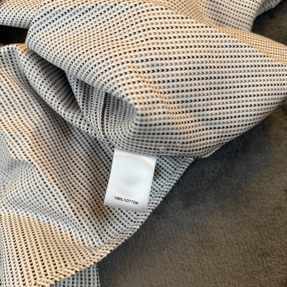 Murano Dress Shirt Mens 4X Large Tall White Black Geometric Long Sleeve Cotton - Picture 7 of 12